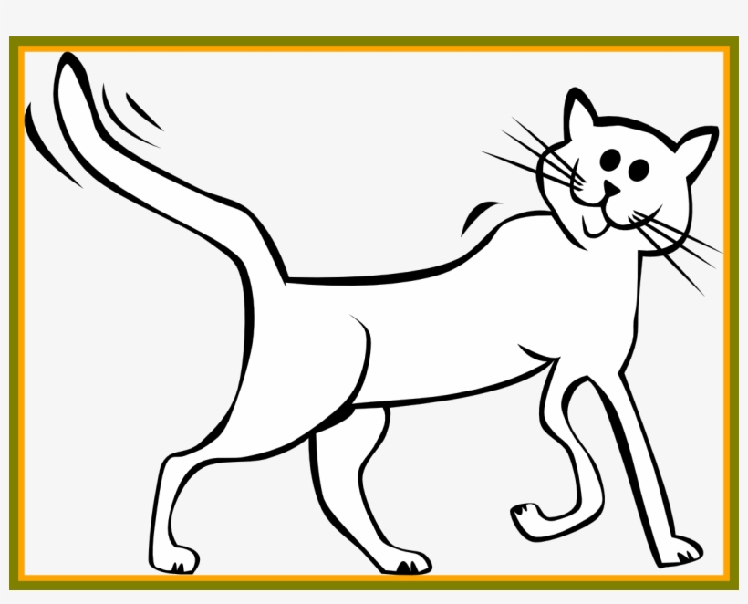 Fascinating Black And White Cat Collection For - Cat Cartoon Image Black And White, transparent png #194416
