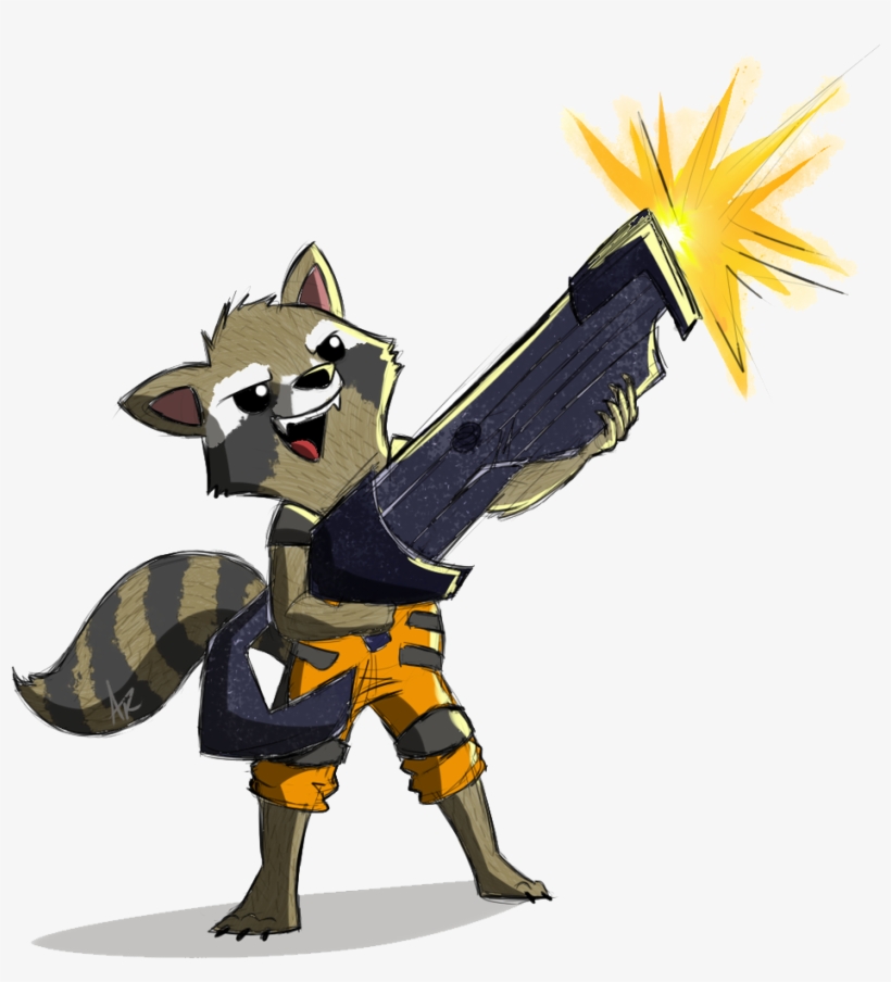 Rocket Raccoon Png Pic - Rocket Raccoon Cartoon Drawing, transparent png #194663