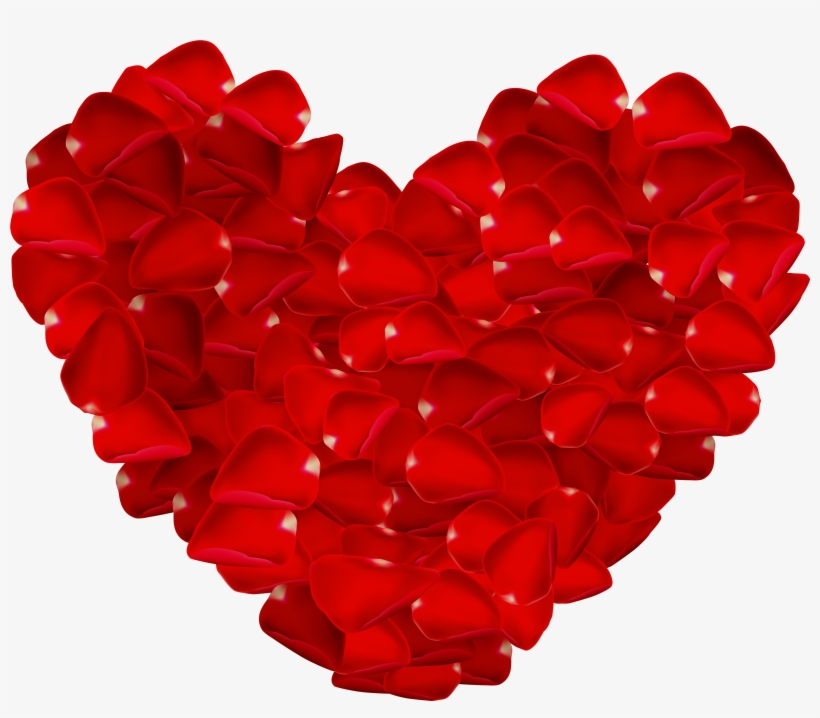 Rose Petals Heart Png Clipart Image, transparent png #194857