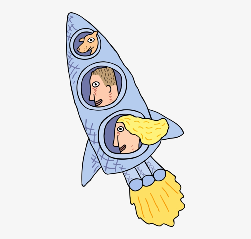 Spaceship With Passengers Image Illustration Of Blasts - Rocket, transparent png #195103