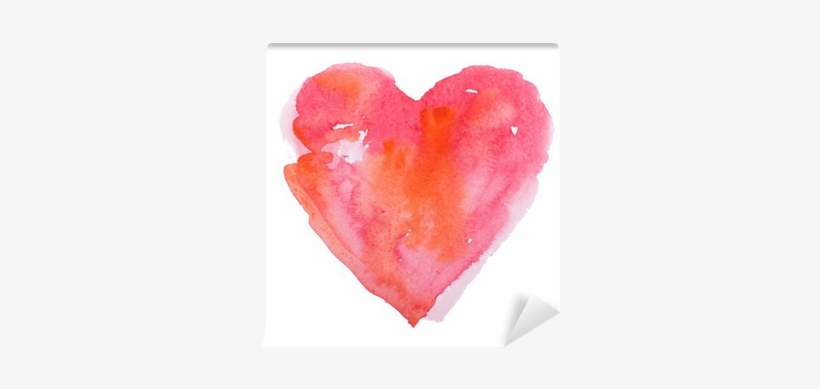 Love, Relationship, Art, Painting Wall Mural • Pixers® - Heart Watercolor, transparent png #195143