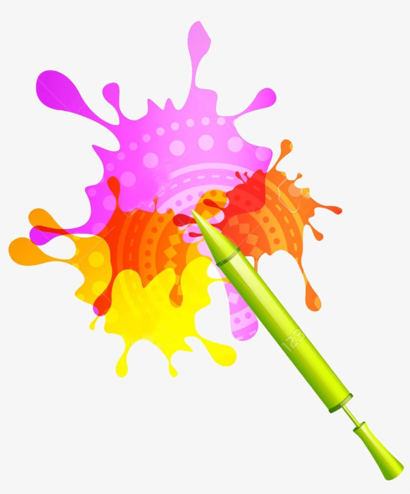 Holi Color Png Picture - Holi Pichkari Images Png, transparent png #195964
