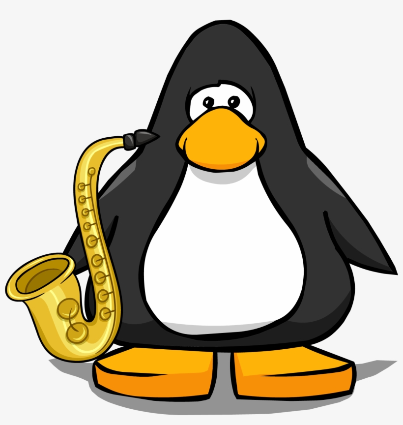 Saxophone From A Player Card - Club Penguin Saxophone, transparent png #196405