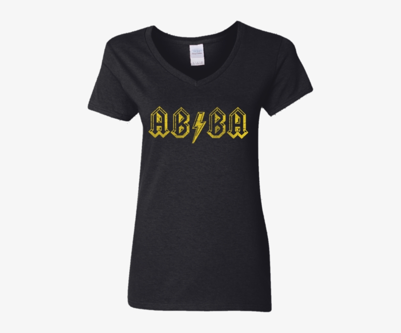 Abba Lightning Bolt Ladies' V Neck T Shirt - Im Into Butt Stuff, transparent png #196423