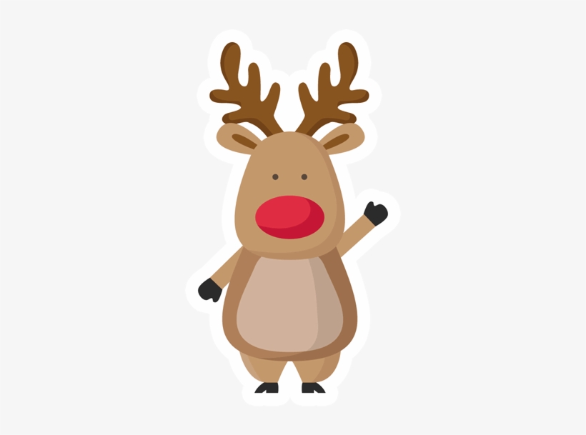 Rudolph The Red Nosed Reindeer Png Download Image - Christmas Deer Coloring Page, transparent png #196425