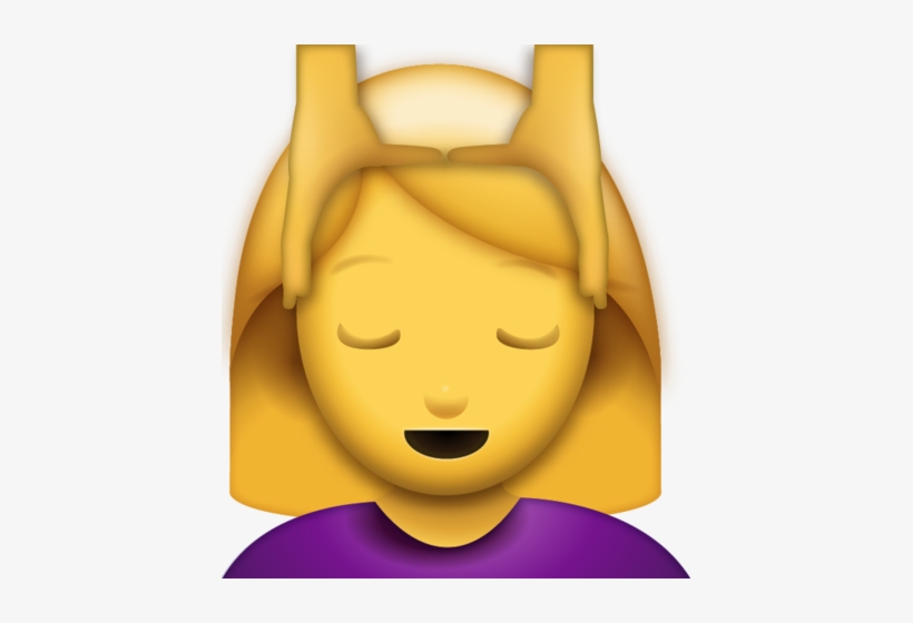 Download Woman Getting Massage Iphone Icon In - Head Massage Emoji Png, transparent png #196789