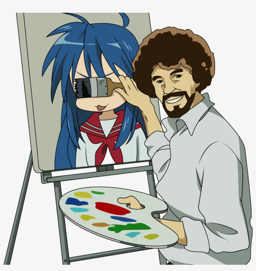 1557511 - Sayonara Zetsubou Sensei Bob Ross, transparent png #197072