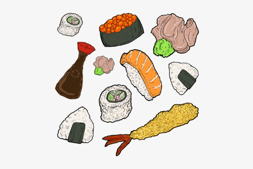 Sushi Pattern - Sushi Tumblr Png, transparent png #197265