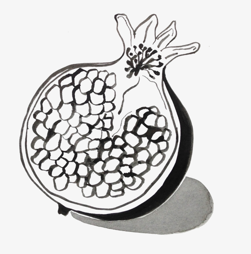 Pomegranate Drawing At Getdrawings - Pomegranate Drawing Transparent, transparent png #197286