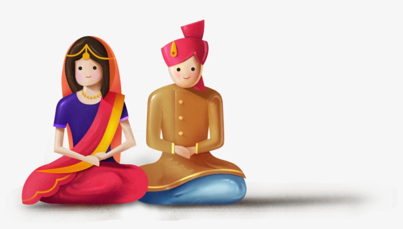 We Are A Digital Agency Ready To Disrupt The Indian - Indian Wedding Cartoon Png, transparent png #197302