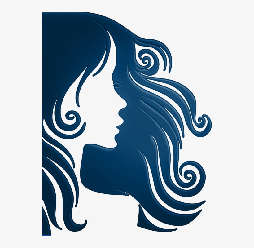 Abstract Woman Png Image - Long Hair Girl Silhouette, transparent png #197777