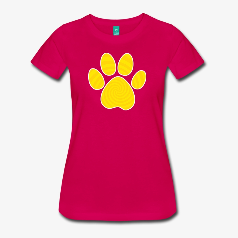 Dog Paw Print, Yellow Spiral T-shirt - T-shirt, transparent png #197781