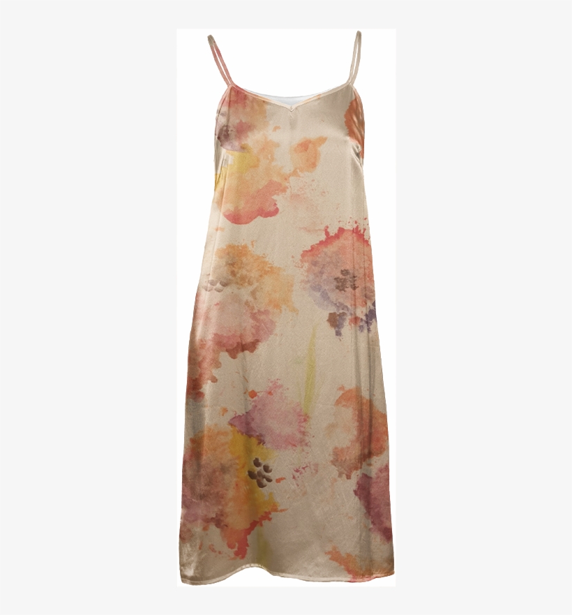 Watercolor Floral Slip Dress $114 - Pattern - Free Transparent PNG ...