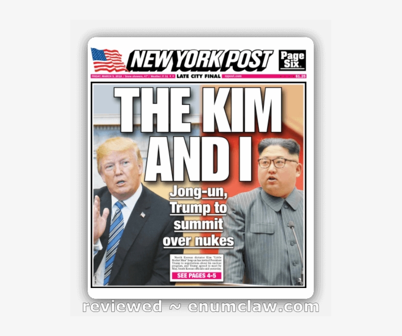 Trump Kim Jong Un Meeting - New York Post, transparent png #198162