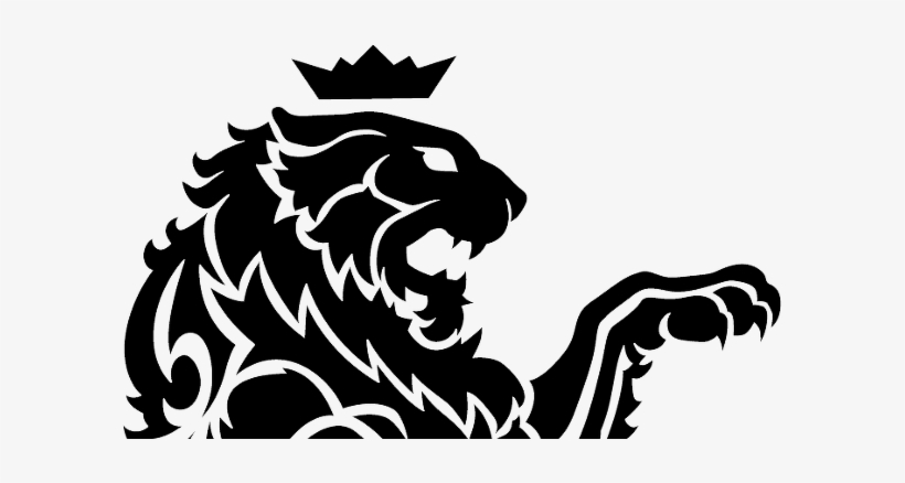 Red Lion Transparent Background In Black Png - Lion Logo Transparent Background, transparent png #198353