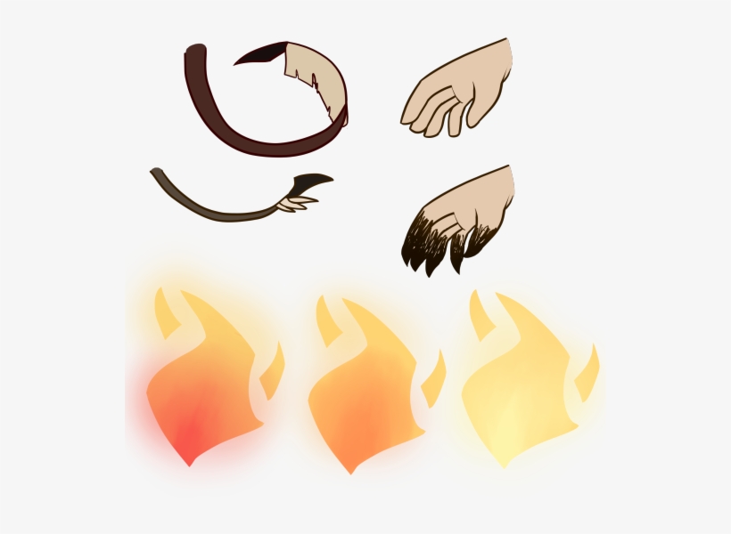 Demons Have Tails That Can Have Fur Or Hair On It, - Illustration, transparent png #198415