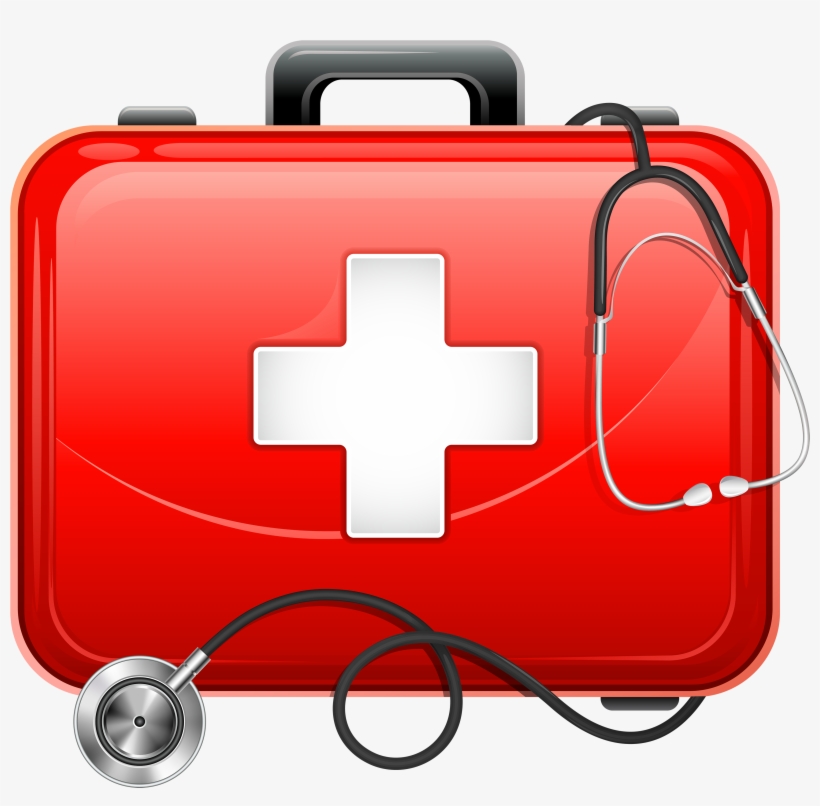 Medical Bag And Stethoscope Png Clipart - Medical Kit First Aid Kit Clipart, transparent png #198496