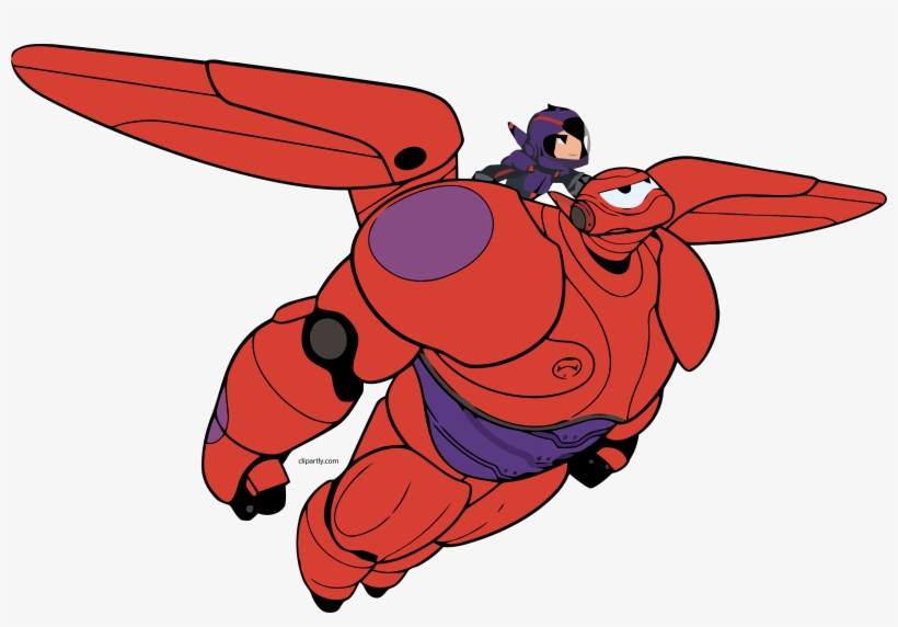 Baymax Hiro Fly Png Clipart - Disney Big Hero 6 Clipart, transparent png #198710