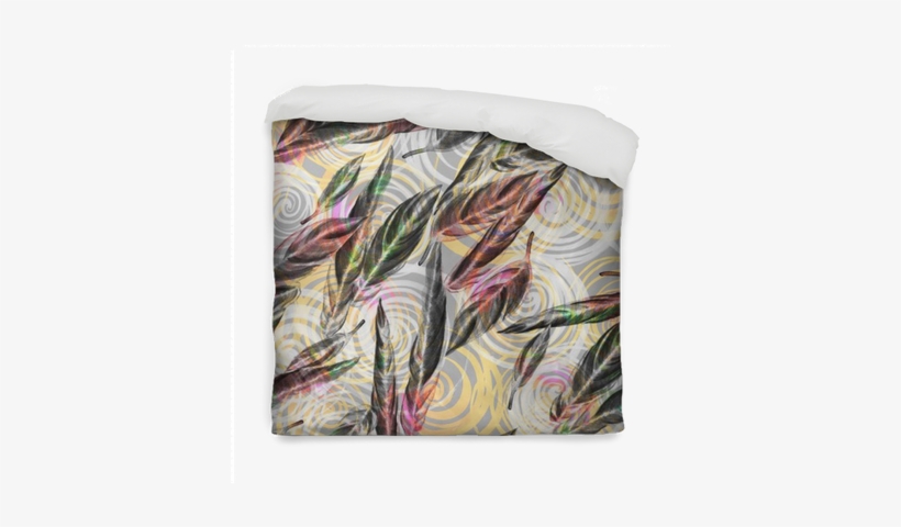 Colorful Watercolor Leaves Of Exotic Calathea Whitestar - Textile, transparent png #198752