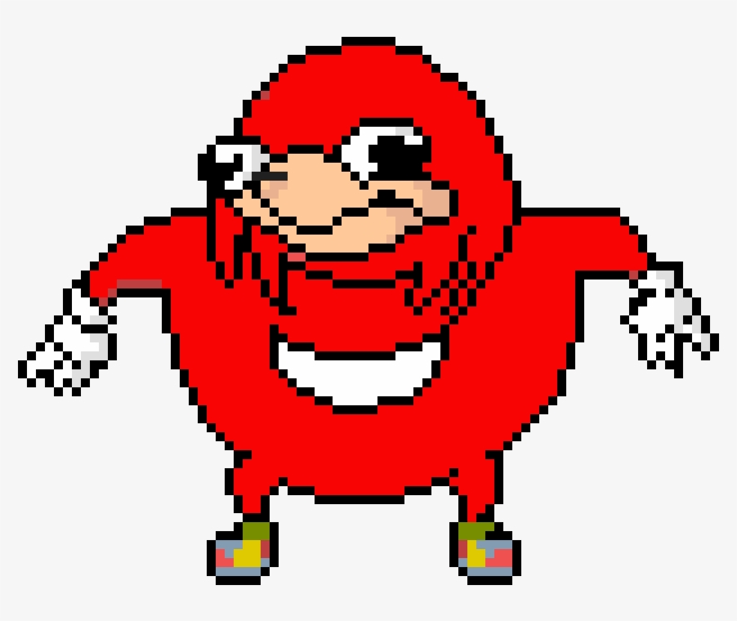 Ugandan Knuckles - Uganda Knuckles Pixel Art, transparent png #199264