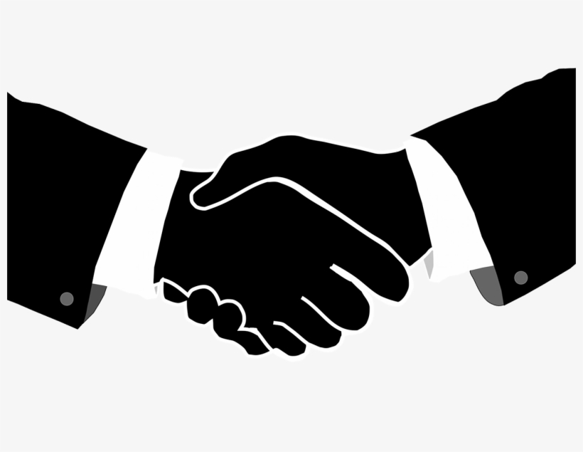 Free Icons Png - Shaking Hands Silhouette Png, transparent png #199376