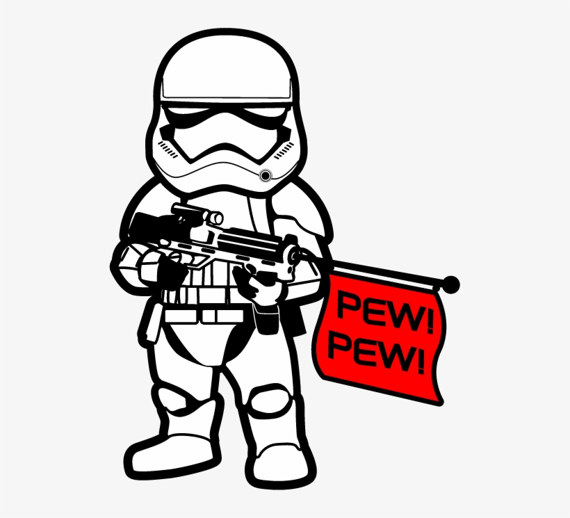 1st Order Stormtrooper Pew Pew Sticker - Stormtrooper Pew Pew, transparent png #199713