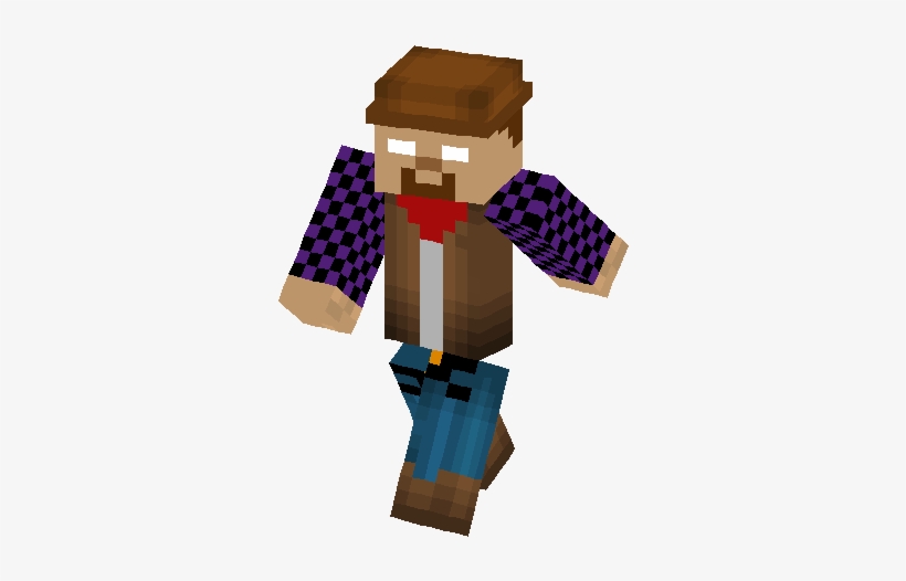 Herobrine Cowboy Skin - Minecraft Tnt Skin, transparent png #1900233