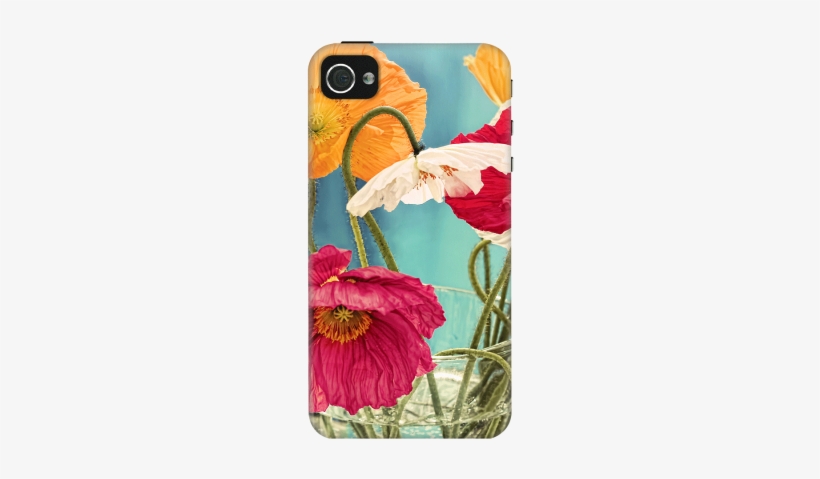 Vintage Toned Poppy Flower Case For Iphone 4/4s - Bright Dancers - Vintage Toned Poppy Flower Still ..., transparent png #1900234