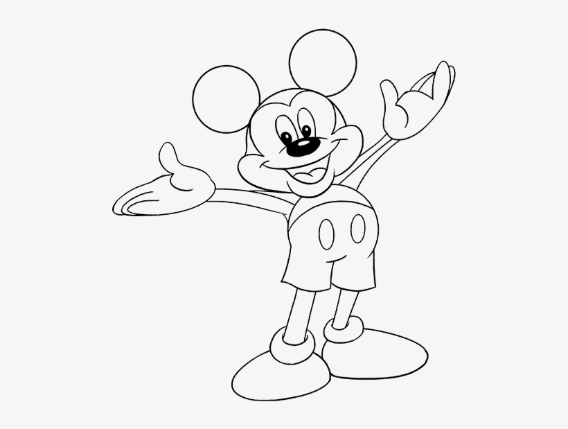 How To Draw Mickey Mouse - Drawing, transparent png #1900370