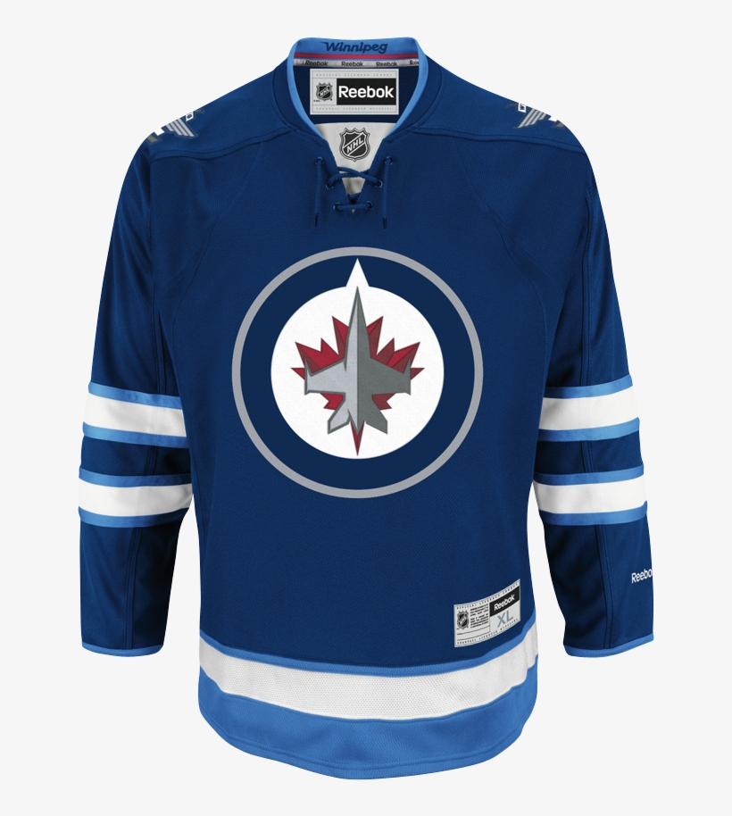 Reebok Winnipeg Jets Home Adult's Jersey Blank - Winnipeg Jets Home Jersey, transparent png #1900443