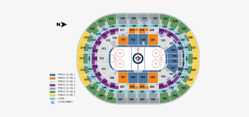 Winnipeg Jets - Winnipeg Jets Seating Map, transparent png #1900838