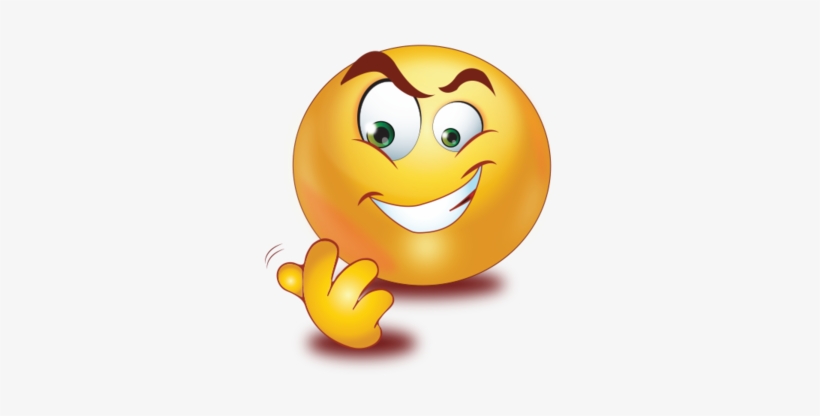 Evil Smile Come Hand Gesture - Evil Laugh Emoji, transparent png #1900894