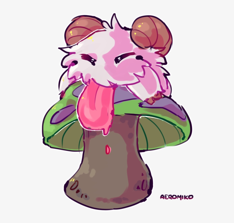 Poro On A Teemo Shroom - Fur, transparent png #1900895