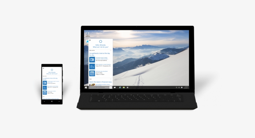 Windows 10 Brings Cortana To The Desktop - Cortana Pc Windows 10, transparent png #1900916