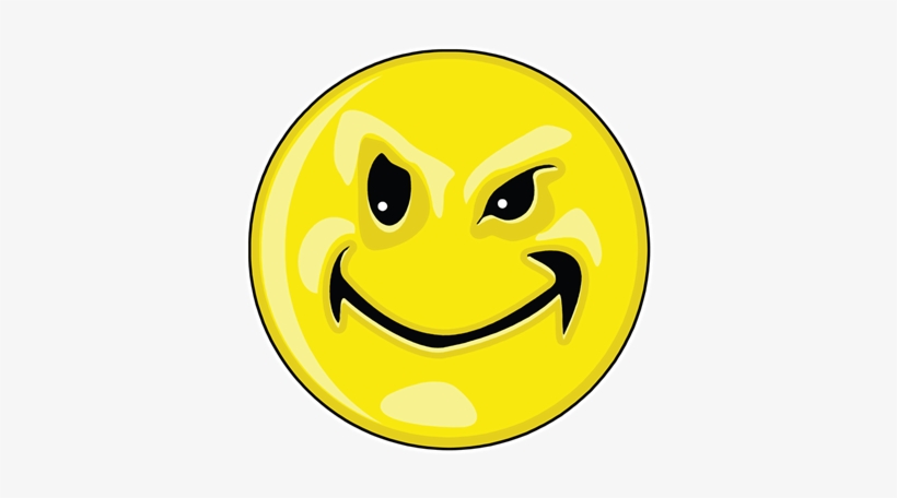 Smiley Face - Evil Smile - Vocabulario Feelings And Moods, transparent png #1901056