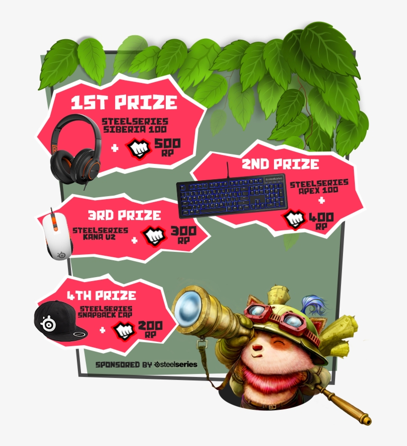 Visit Steelseries' Facebook Page Here - Gamer Gift Watch - League Of Legends Teemo Classic, transparent png #1901101