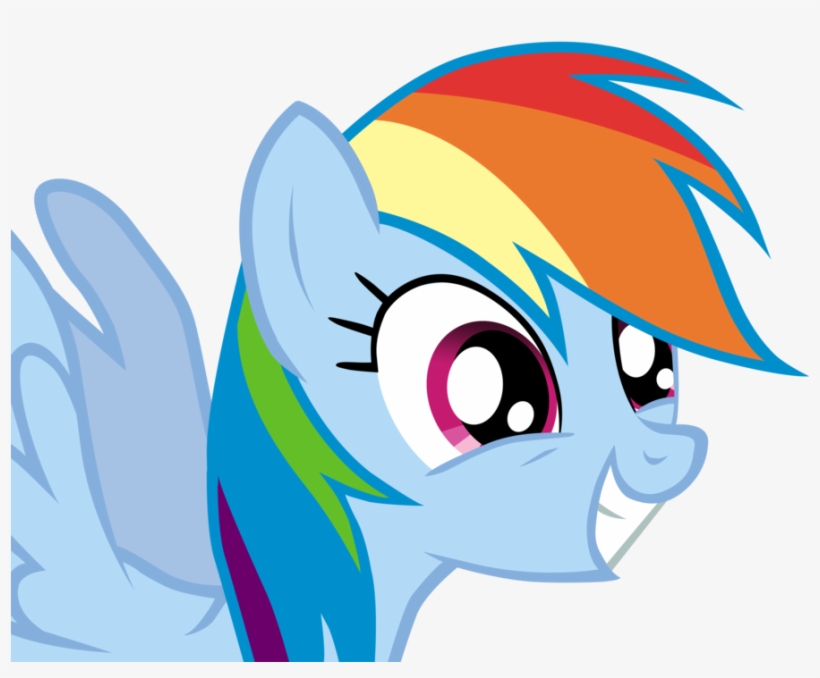 Filerainbow Dash Smiling Png Rainbow Dash Evil Smile - Mlp Rainbow Dash Smile, transparent png #1901237