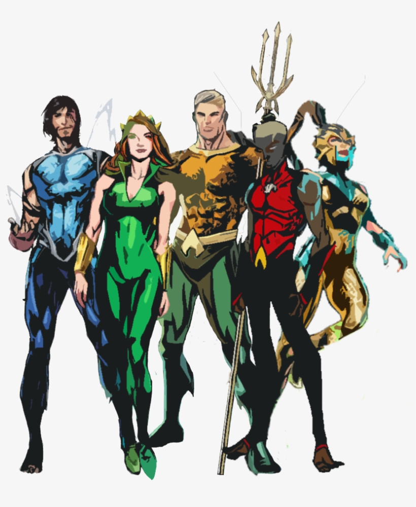 Garth , Mera, Aquaman, Kaldur'ahm (jackson Hyde), And - Garth Aqualad, transparent png #1901346