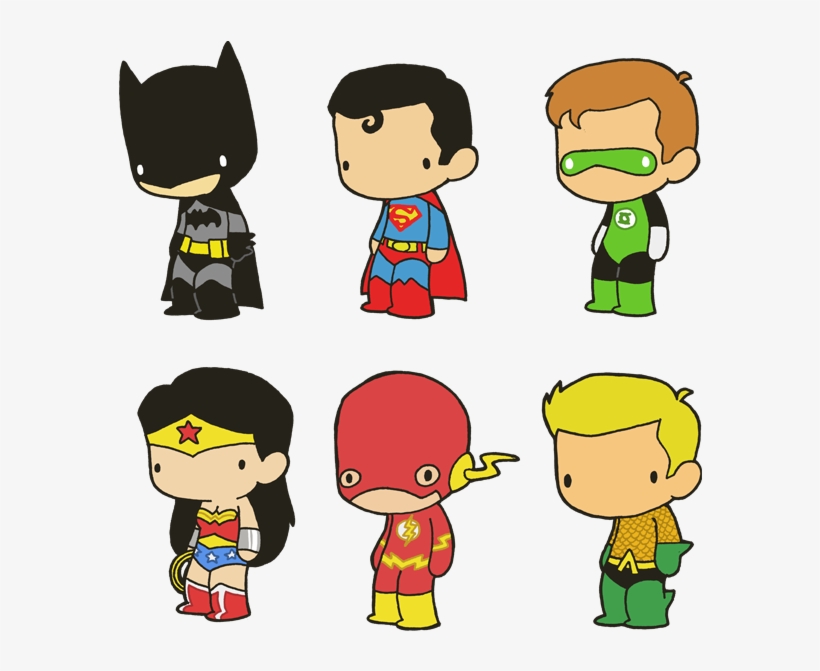 The Flash Aquaman Martian Manhunter Wally West - Batman Superman Wonder Woman Chibi, transparent png #1901567