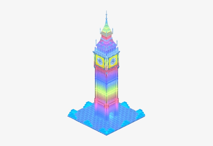 Ice Big Ben L3 - Clock Tower, transparent png #1901582
