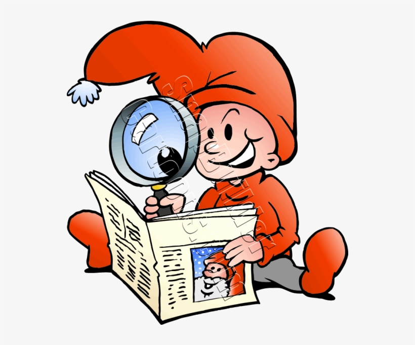 Cartoon Elfs Reading, transparent png #1901664