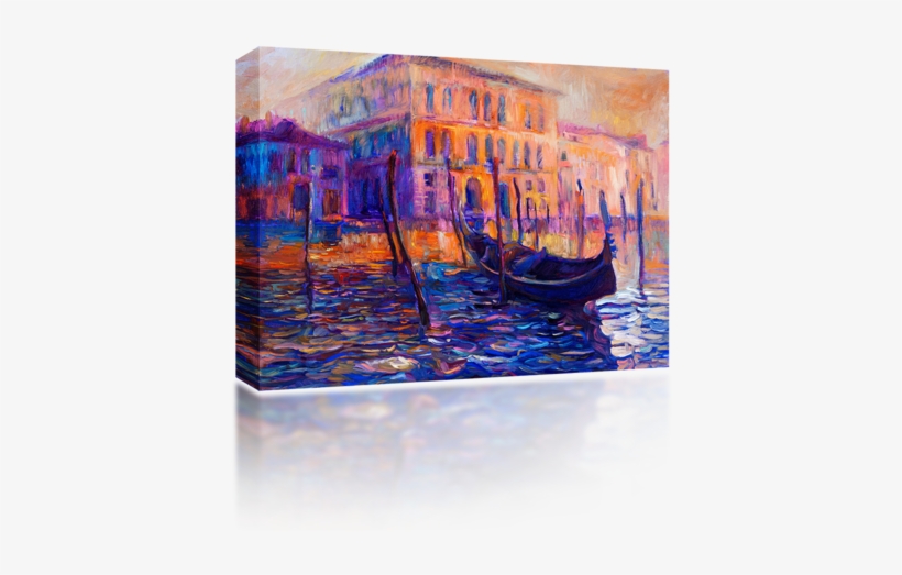 Boats In Venice, Italy - Ivailo Nikolov Paintings Greece, transparent png #1901932