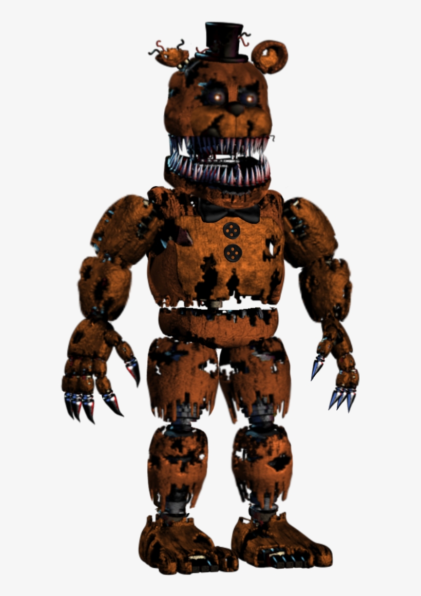 Nightmare Unwithered Freddy - Five Nights At Freddy's - Nightmare Freddy 5 Inch Action, transparent png #1902056
