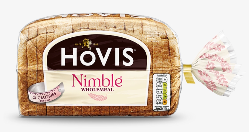 Nimble® Wholemeal - Hovis Nimble Small Wholemeal Sliced Loaf 400g, transparent png #1902522
