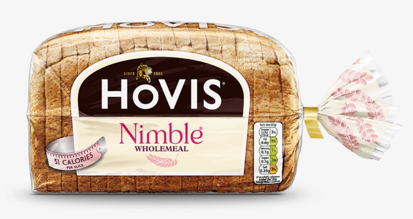 Nimble Wholemeal Hovis Nimble Small Wholemeal Sliced Loaf 400g Free Transparent Png Download Pngkey