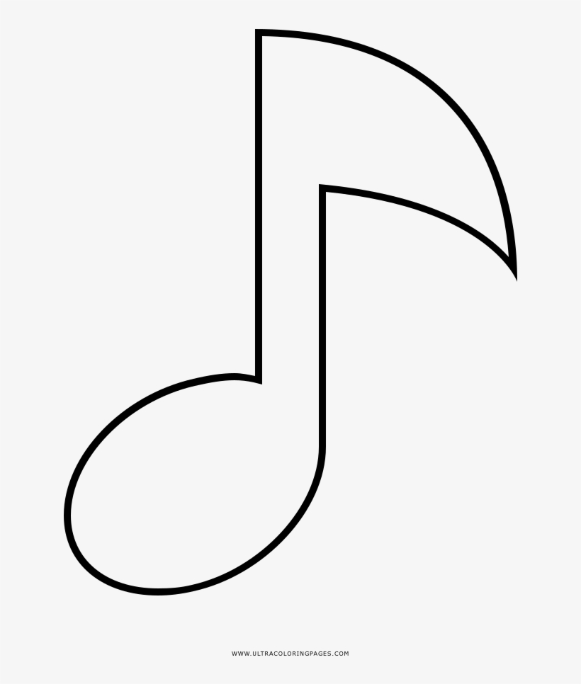 Dibujo De Nota Musical Para Colorear - Line Art, transparent png #1903519