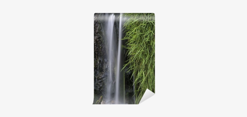 Detail Landscape Image Of Waterfall Flowing Over Grassy - Watercolor Painting Of Detail Landscape Image Of Waterfall, transparent png #1903542
