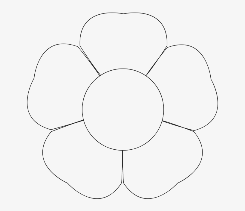 9 Best Flower Jack O Lanterns Images On Pinterest Craft - Flower Template 5 Petals, transparent png #1903610