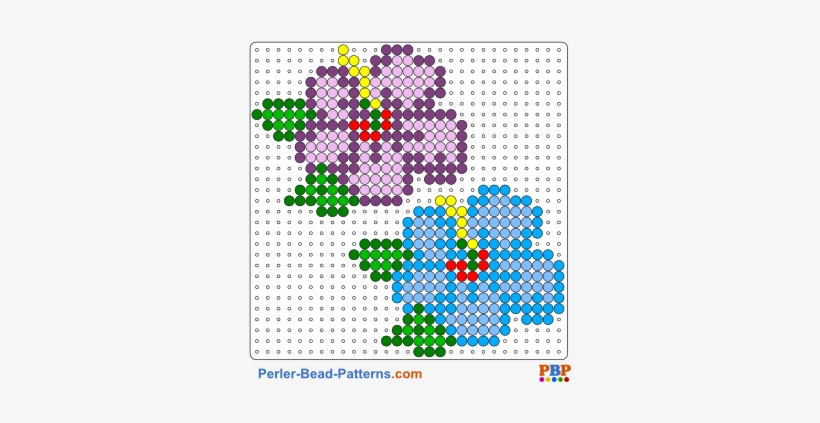 Flowers Pattern - Perler Bead Patterns Flowers, transparent png #1903854