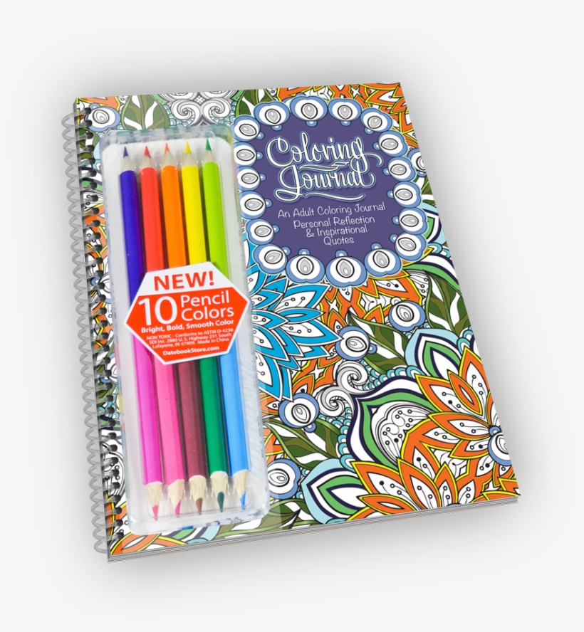 Next - Adult Coloring Journal - Includes Colored Pencils -, transparent png #1904183